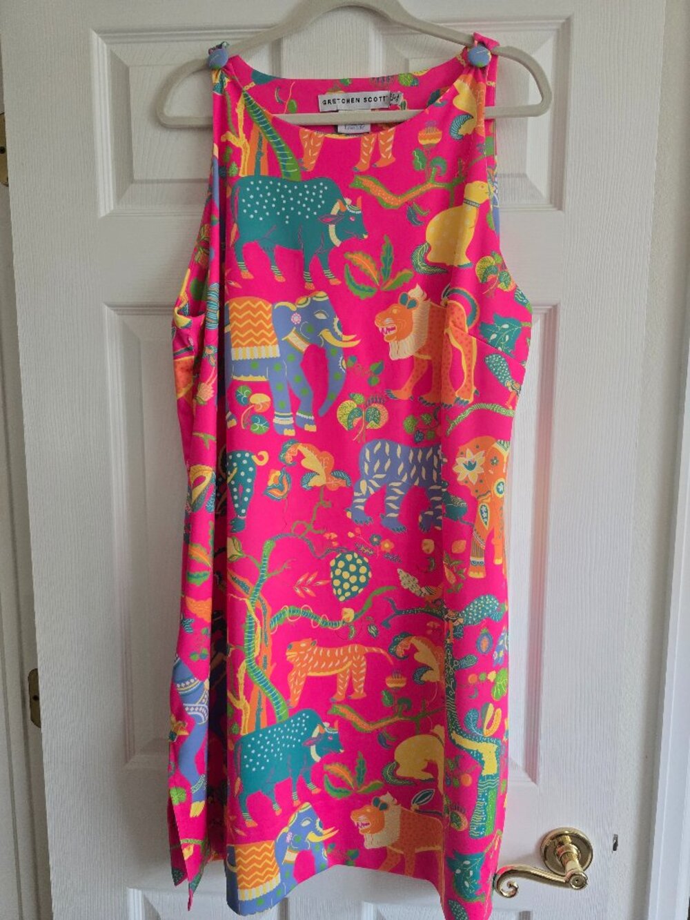 Gretchen Cook Whimsical Jungle Themed Sleeveless Dress 2XL